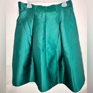 Emerald green satin fabric